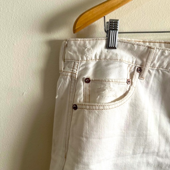 AMERICAN EAGLE OUTFITTERS White Denim Skirt SIZE 18 PLUS XXL 100% Cotton Button - Picture 5 of 7